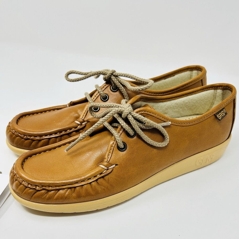 SAS Siesta Brown Size 6 S Handcrafted Leather Loafter Brand No Box Brand New